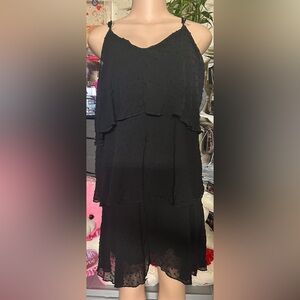 Stylish Black Layered Dress